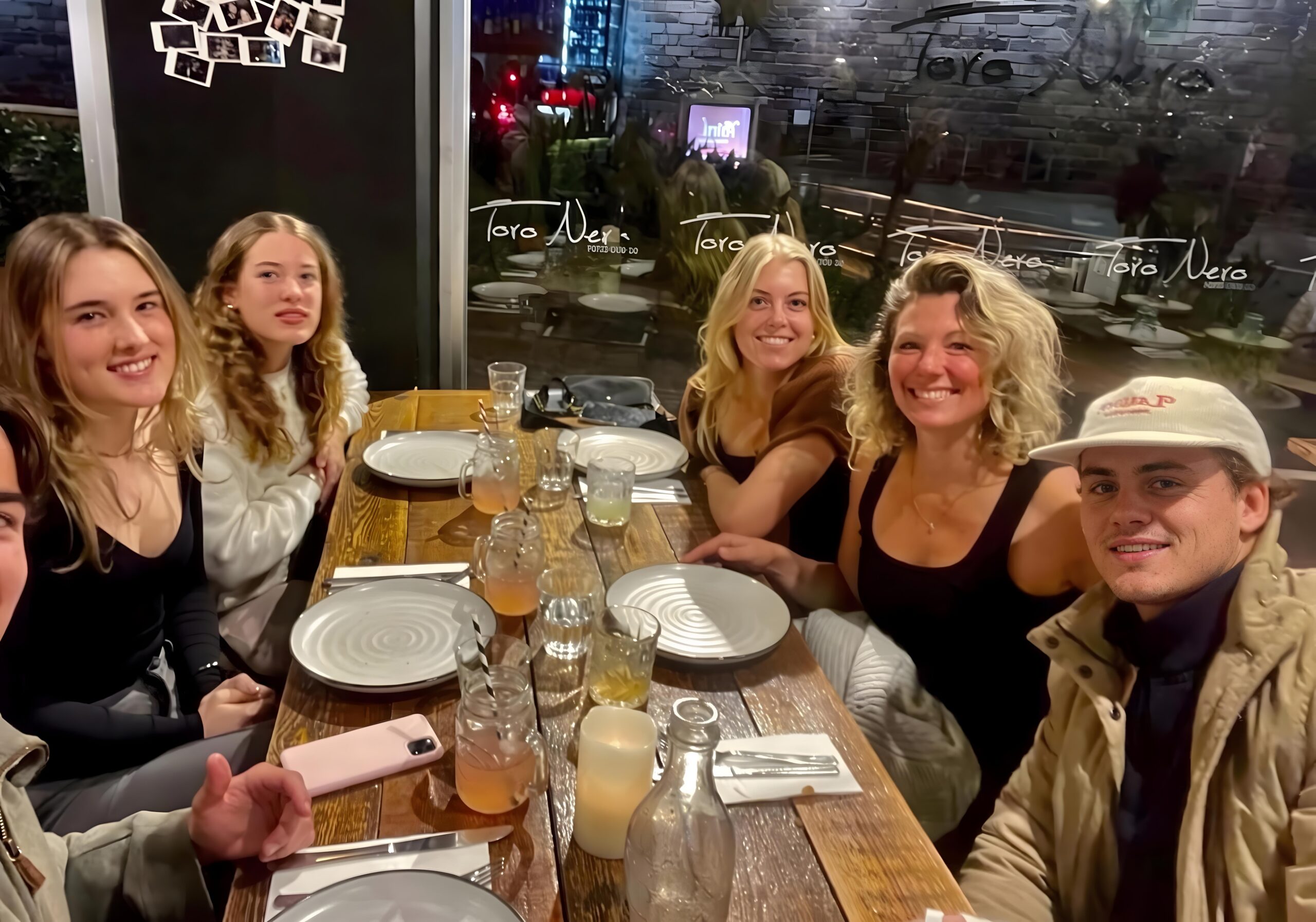 Sharing a meal with family and friends