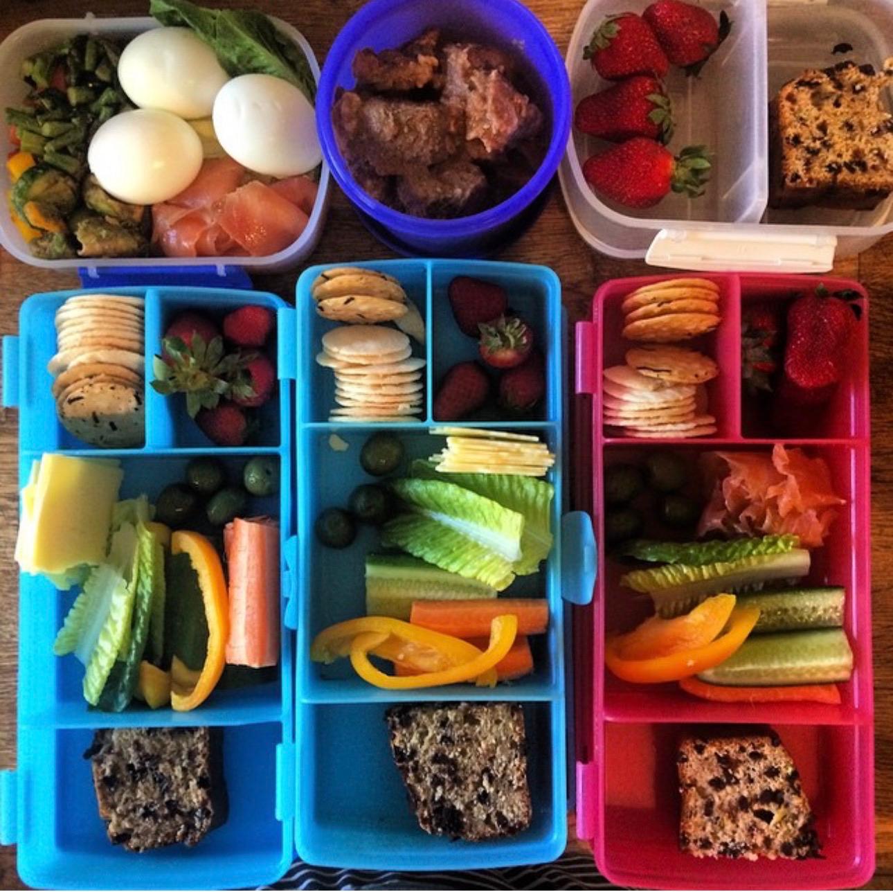 A colourful, real-food lunchbox spread — the WHOLESUM approach in practice